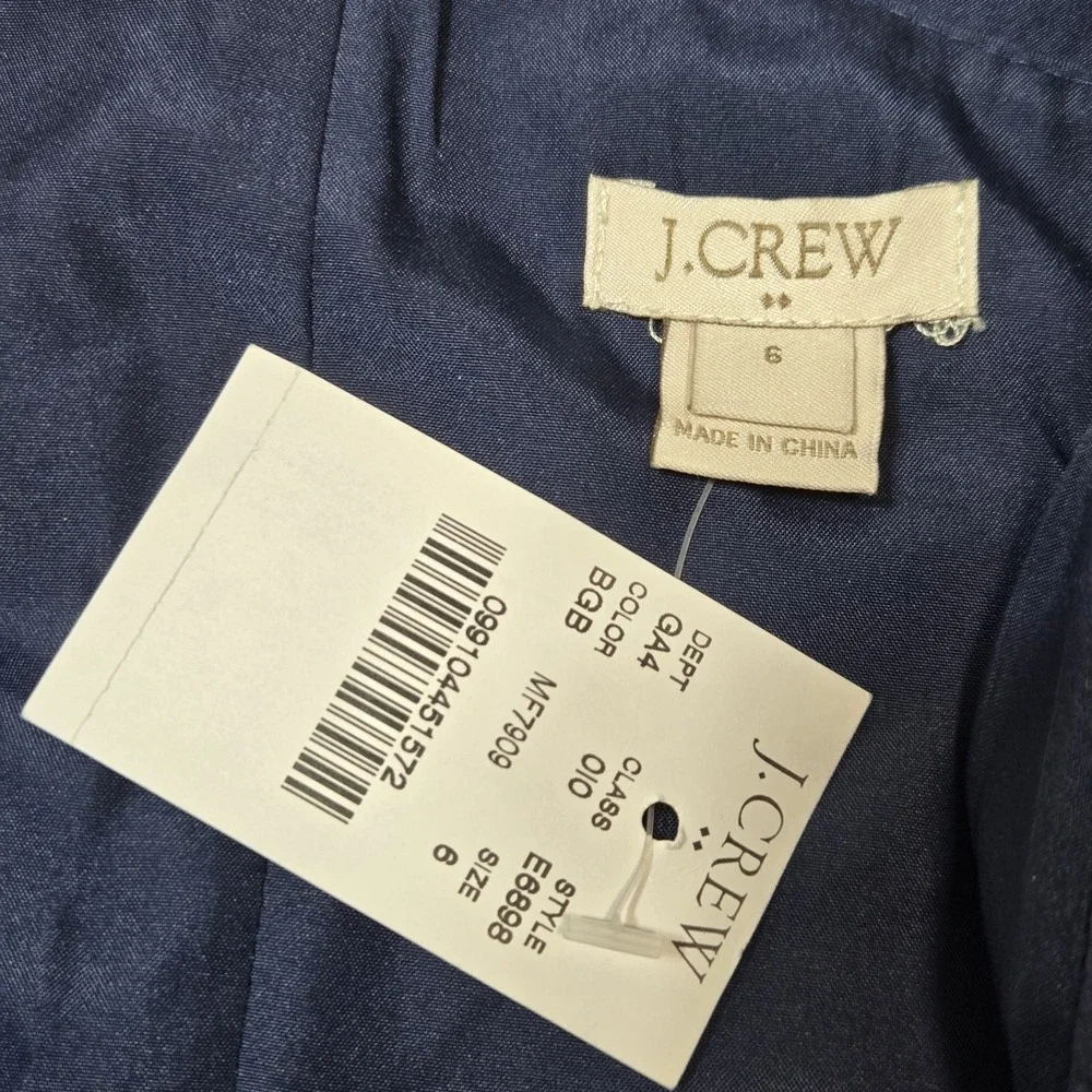 NWT J Crew Peacock Jacquard Fit and Flare Party Dress Size 9 - Picture 4 of 14